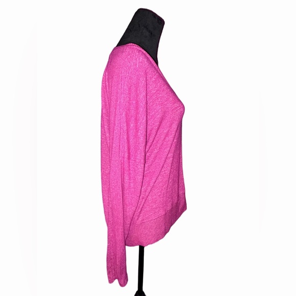 🆕💜🎉🎉 Buffalo David Bitton Fuchsia V-Neck Sweater Soft Stretch Knit Women’s M - Picture 4 of 14